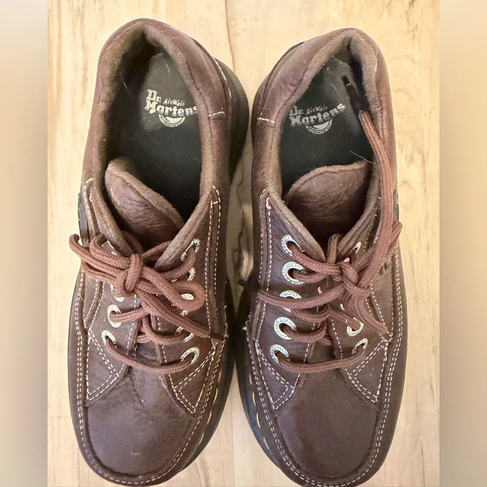DR. MARTENS Buzz 5-Eye Womens Grizzly Leather Shoes - Picture 6 of 6